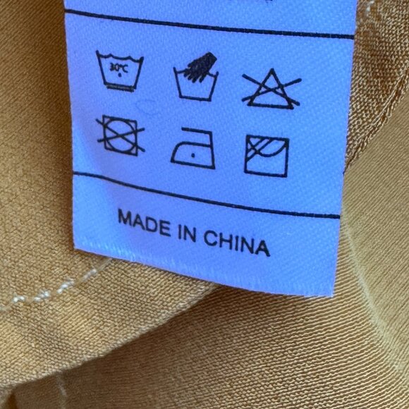 LILYSILK Silk Wrap Dress Sun Yellow Side Pockets Cap Sleeve Size M - Picture 14 of 15